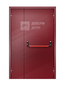 Глухая противопожарная дверь ДПМ-02 EI-45 полуторная с антипаникой
