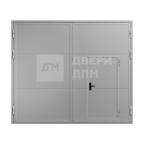 Огнестойкие ворота класса EI-30 с распашным механизмом и калиткой ВПМ-13