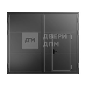 Противопожарные распашные ворота с калиткой ВПМ-118